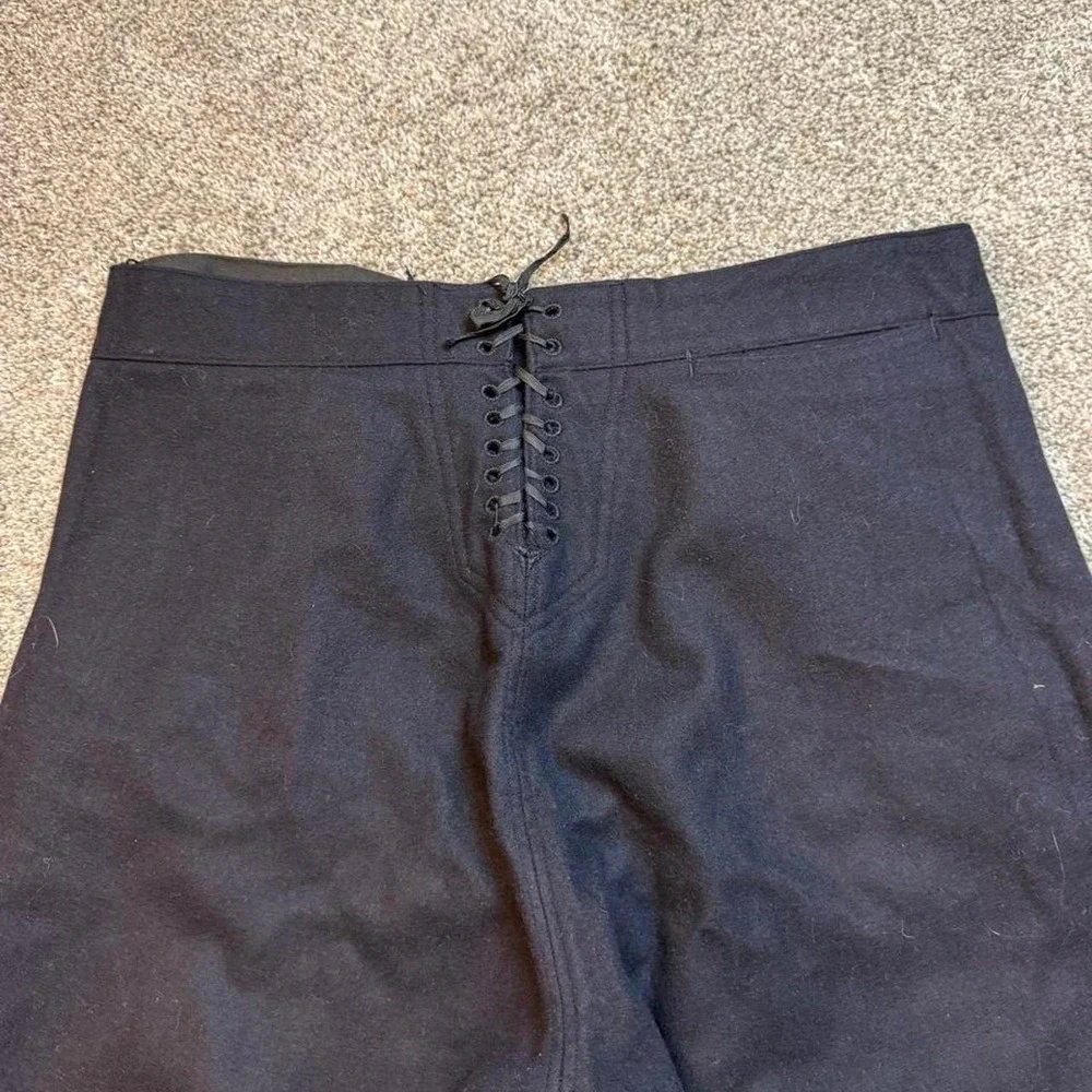 Vintage Wide Leg Wool Pants 34x31.5 Crackerjack US Navy